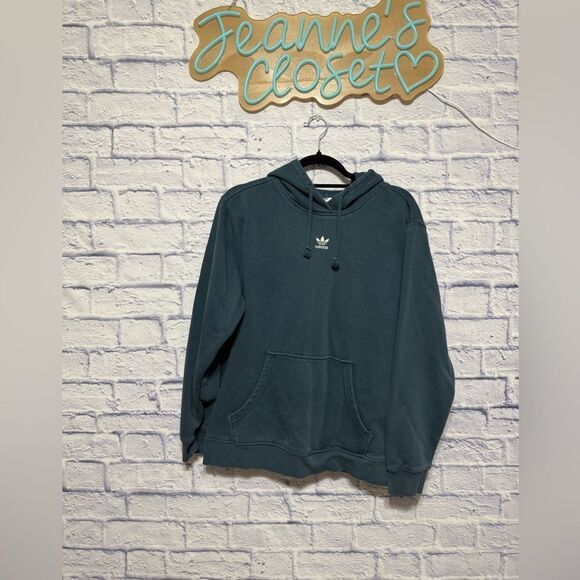 adidas Originals Women's Adicolor Essentials Fleece Hoodie size M arctic night - Picture 2 of 14